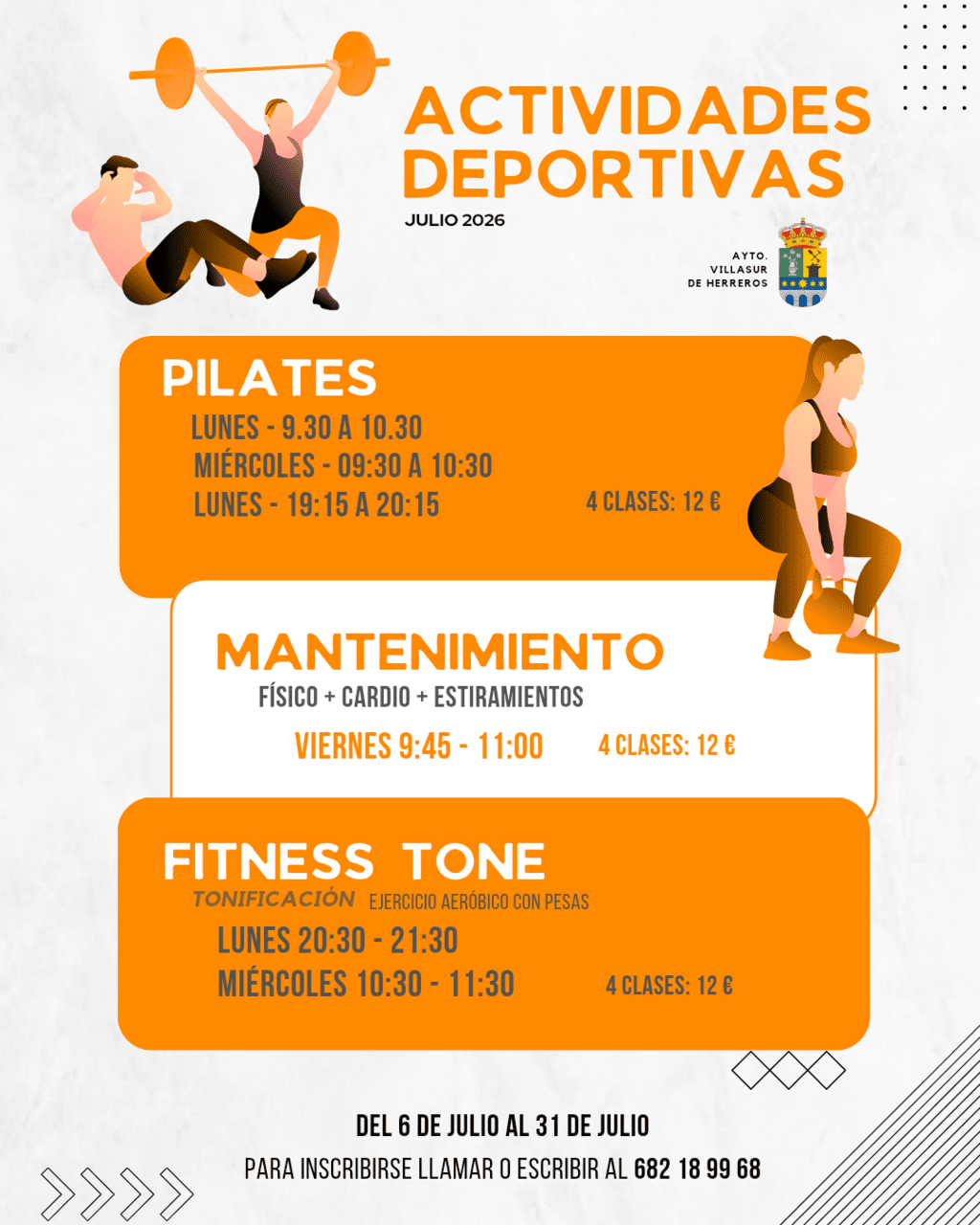 Actividades deportivas Julio