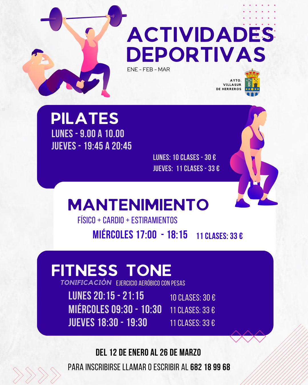 Actividades deportivas Enero - Marzo 2026