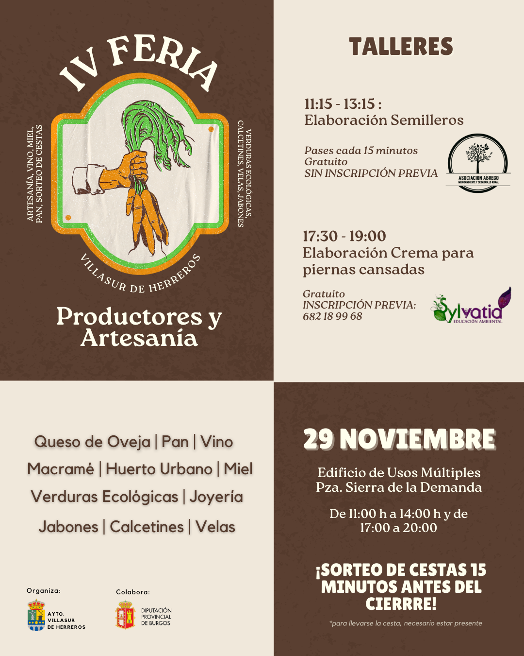IV FERIA: TALLERES Y PUESTOS