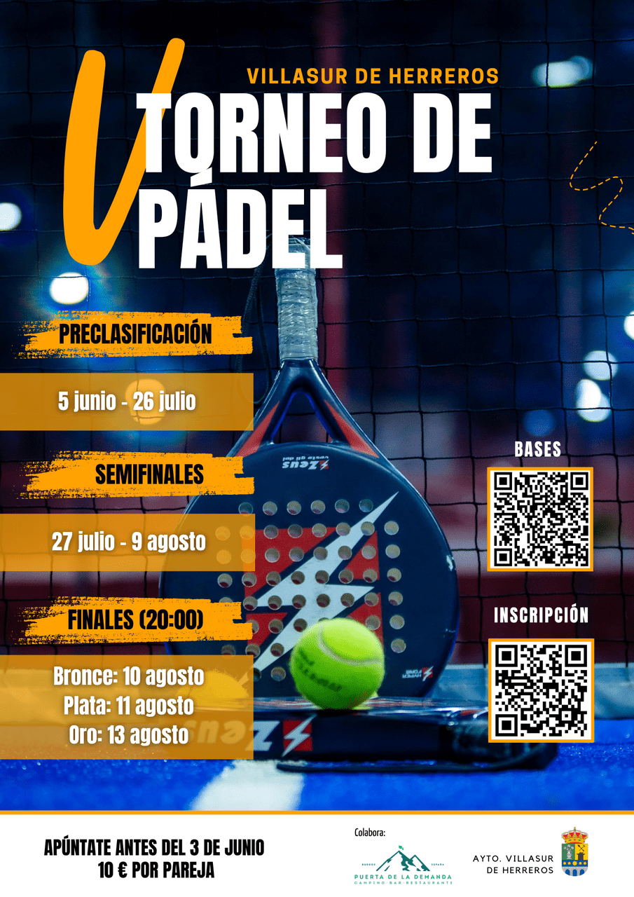 🎾 V Torneo de Pádel – Villasur de Herreros 🎾