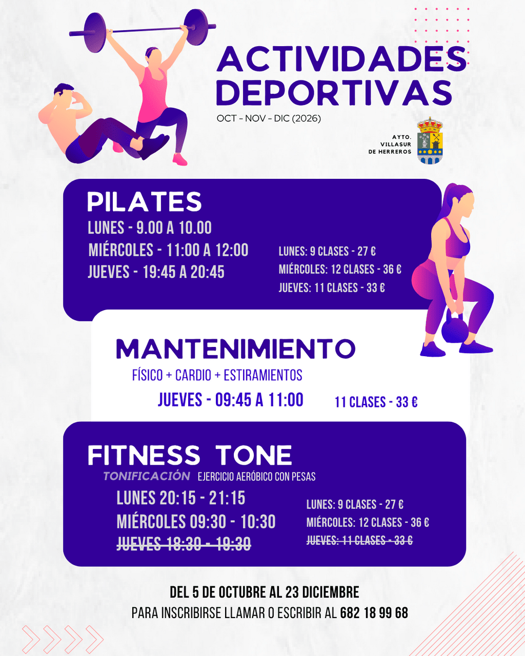 Actividades deportivas: ¡inscripciones abiertas! 🏋️
