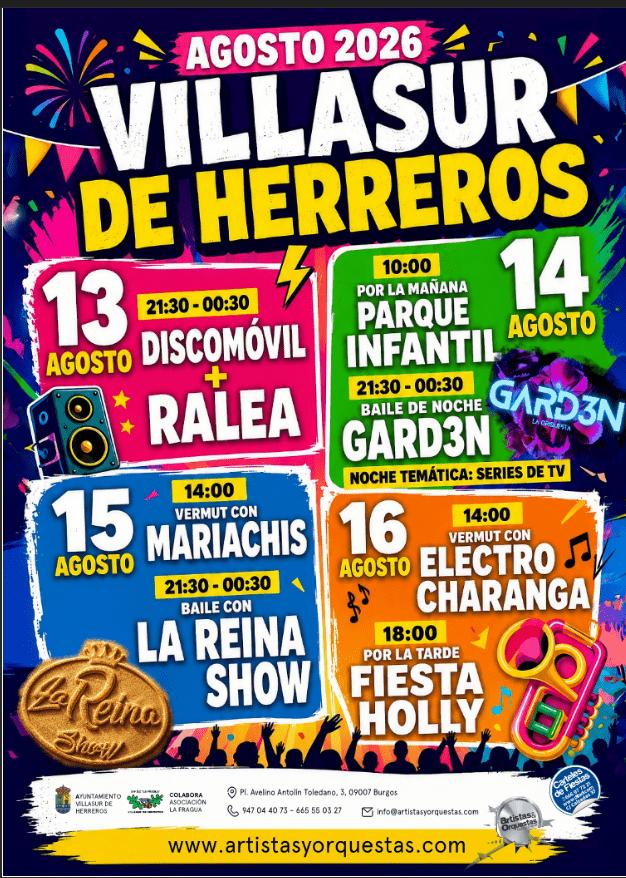 🎉 ¡Ya huele a fiestas en Villasur de Herreros! 🥳🎺